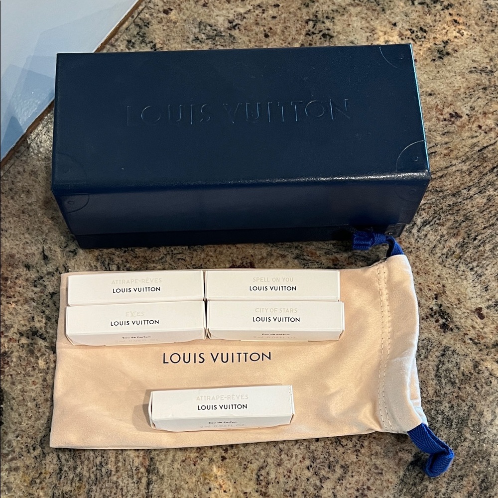 Louis Vuitton Fragrance Set w/ Sunglasses Case & Bag